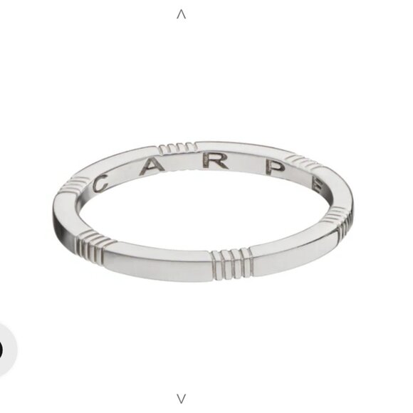 NEW MONICA RICH KOSANN CARPE DIEM SEIZE THE DAY POESY STACKABLE SILVER RING BAND - Picture 1 of 10